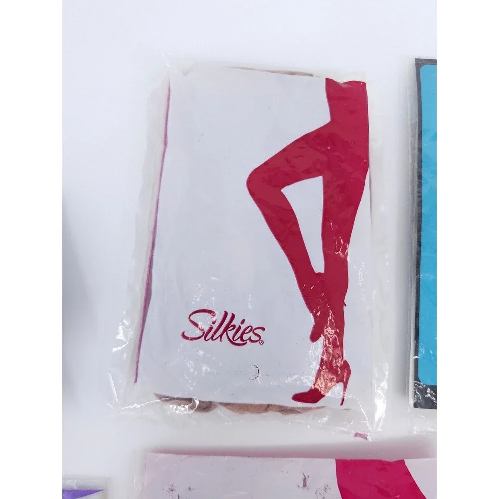 Vtg Silkies Pantyhose Lot 6 of NOS Sealed Ultra Control Top Soft Deadstock